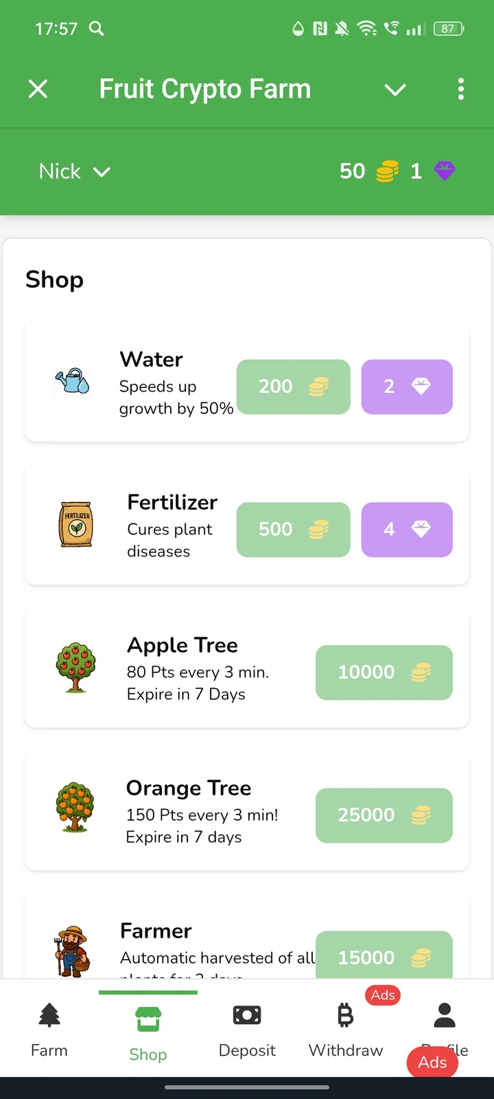 Fruit Crypto Farm — Screenshot 2