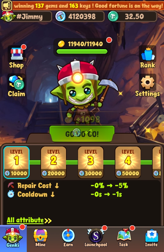 GenkiMiner — Screenshot 1