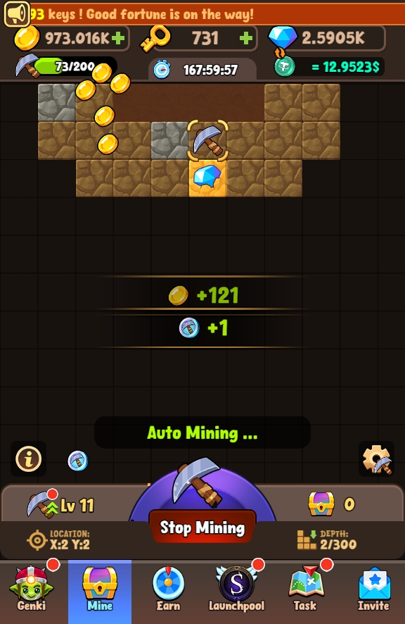 GenkiMiner — Screenshot 2