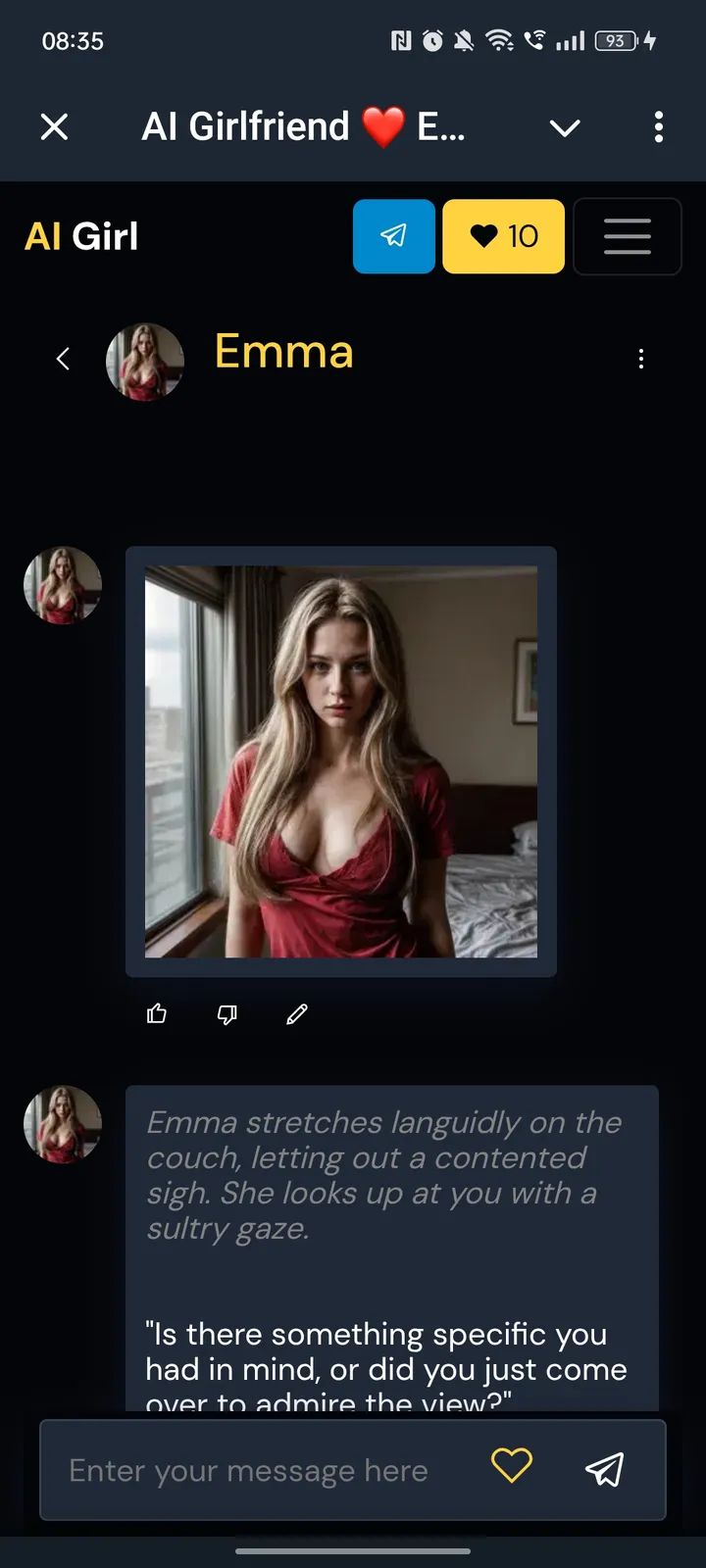 AI Girlfriend ❤️ Emma — Screenshot 1