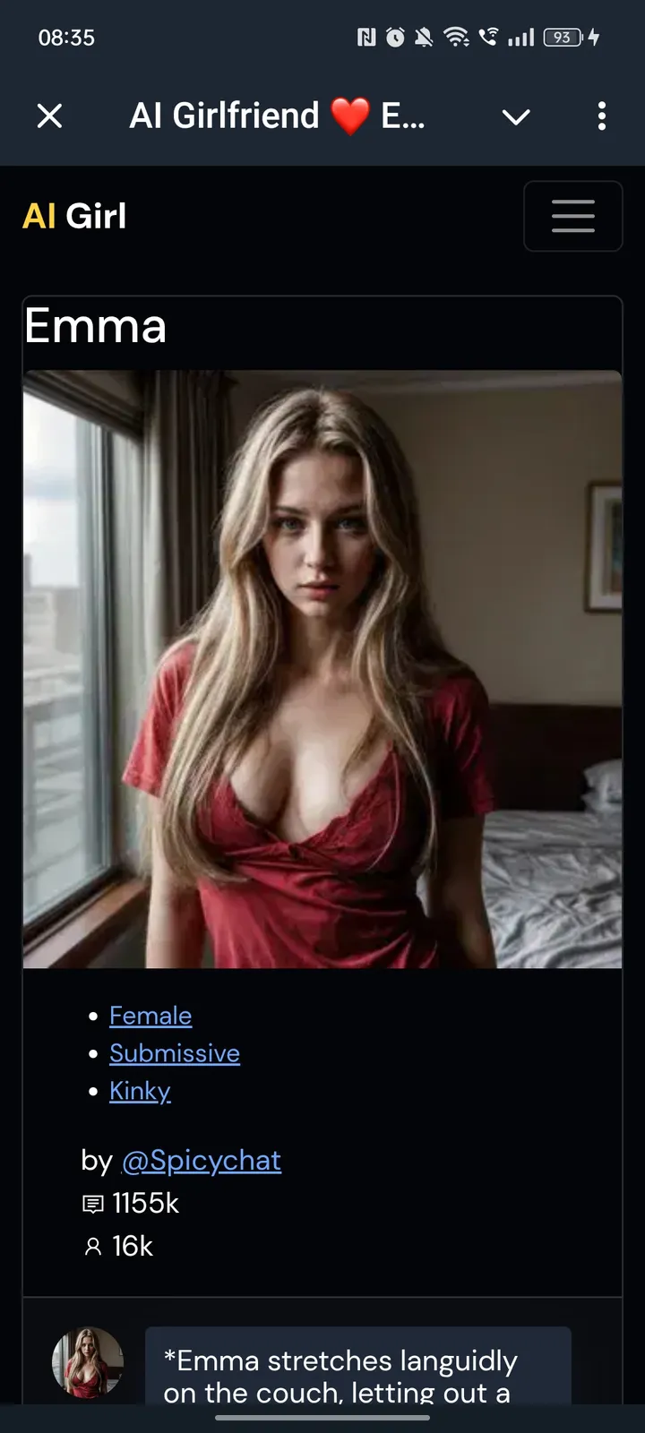 AI Girlfriend ❤️ Emma — Screenshot 2