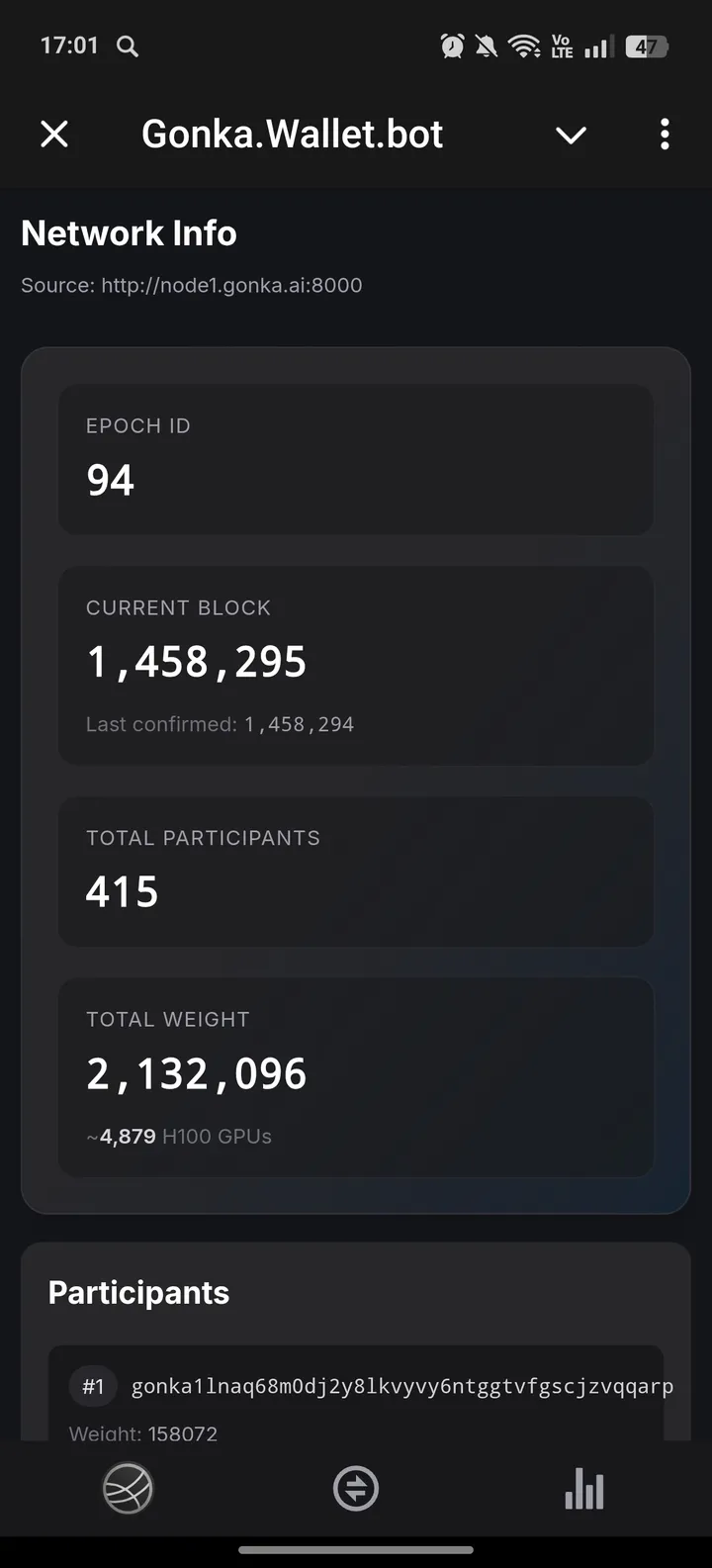 Gonka.Wallet.bot — Screenshot 2