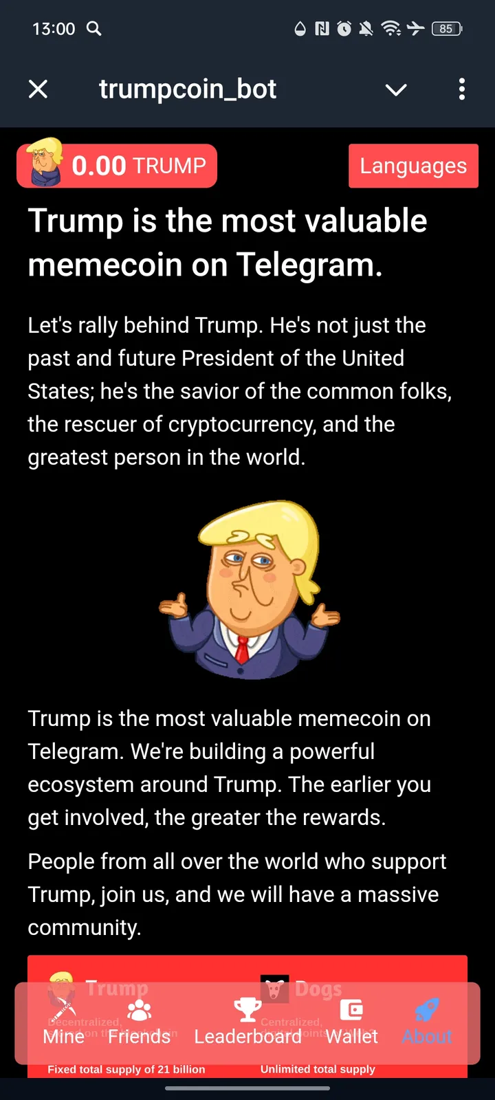 trumpcoin_bot — Screenshot 5