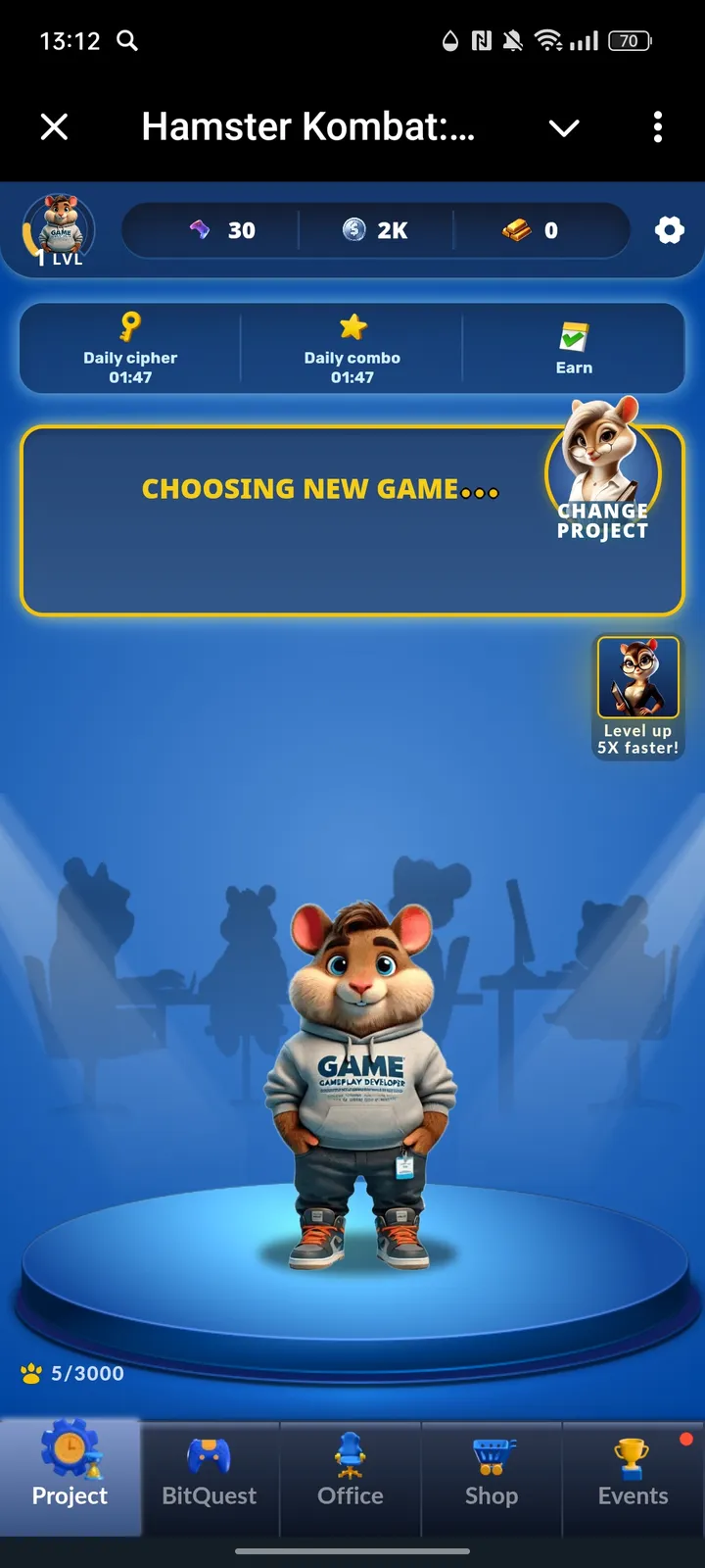 Hamster Kombat: GameDev — Screenshot 1