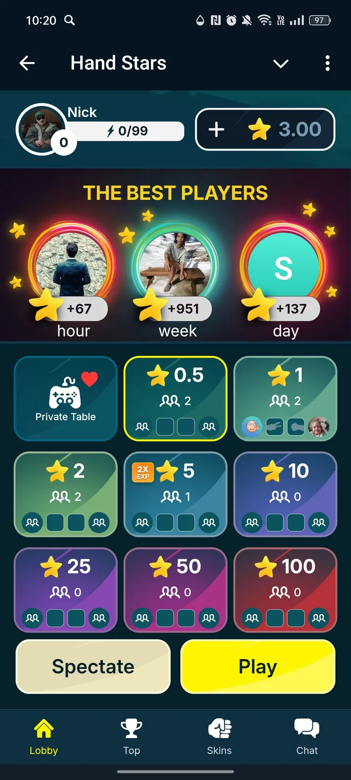 Hand Stars — Screenshot 2