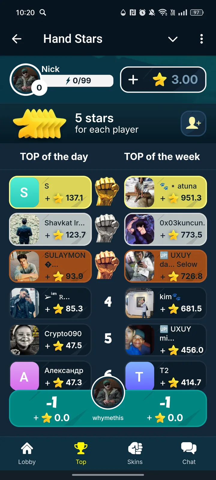 Hand Stars — Screenshot 3