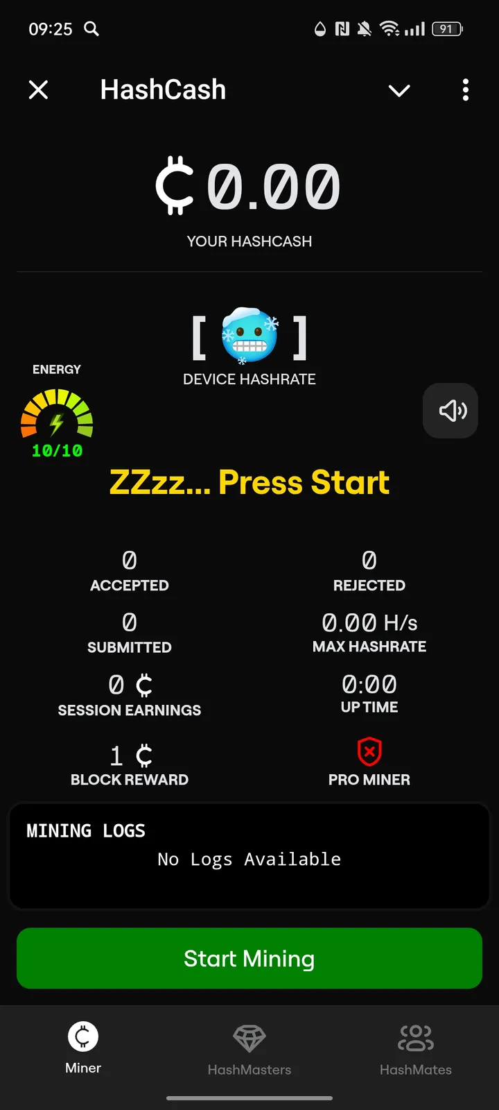 HashCash — Screenshot 1