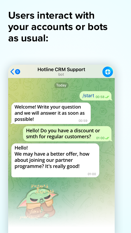 Hotline CRM Bot — Screenshot 3