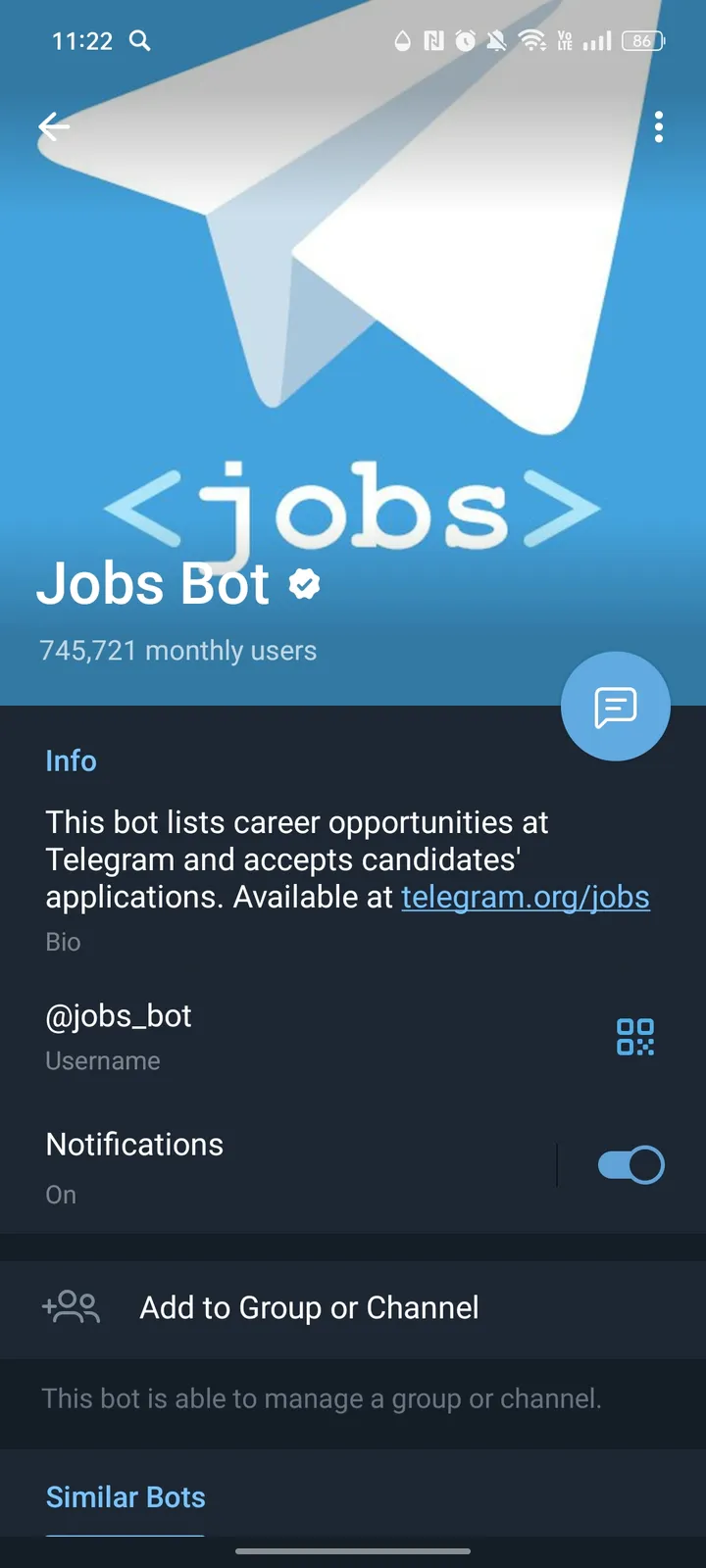 Jobs Bot — Screenshot 4