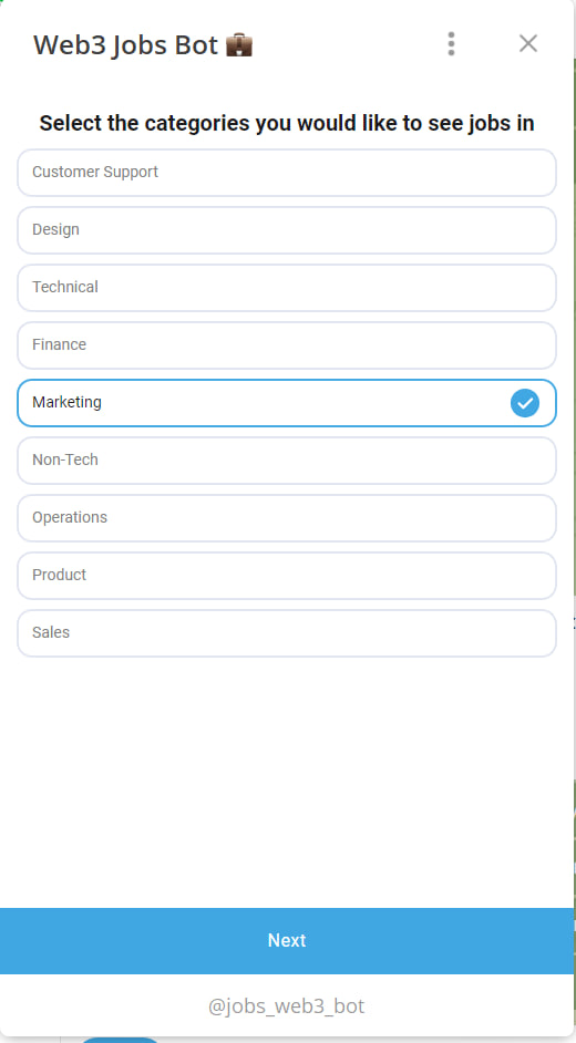 Web3 Jobs Bot 💼 — Screenshot 2