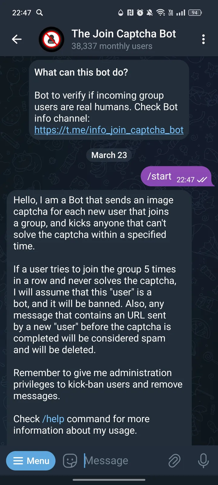 The Join Captcha Bot — Screenshot 1