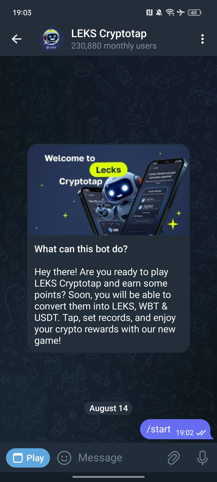 LEKS Cryptotap — Screenshot 2