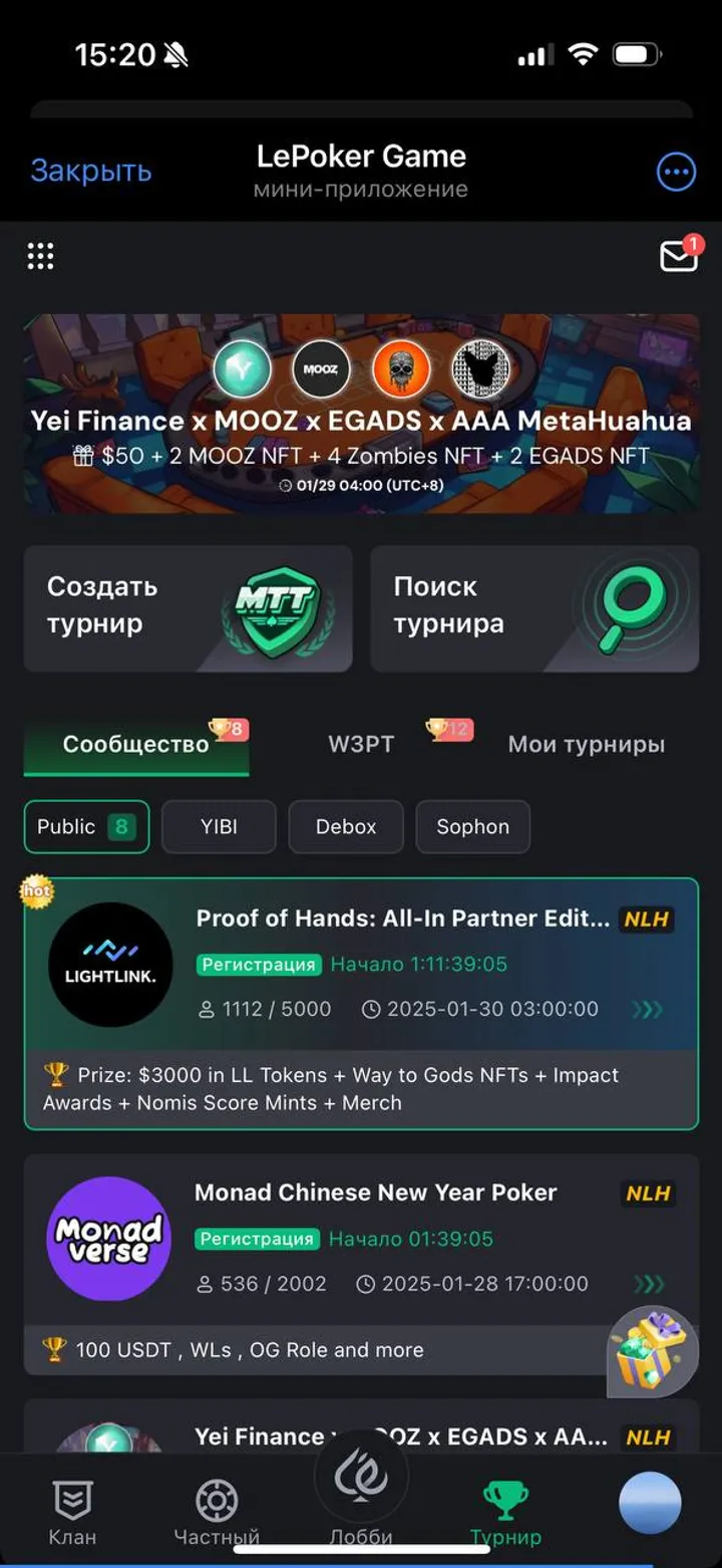 LePoker Game — Screenshot 1