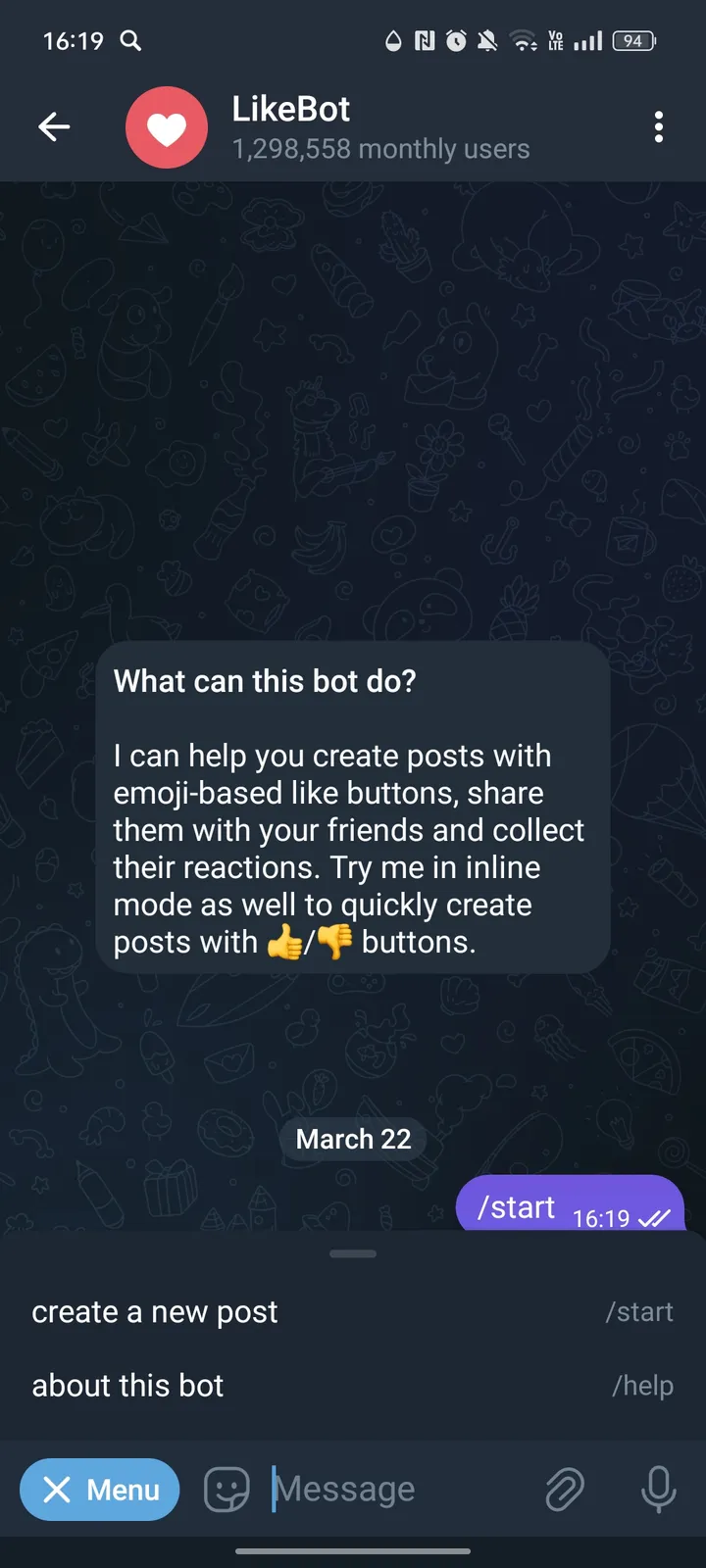 LikeBot — Screenshot 2