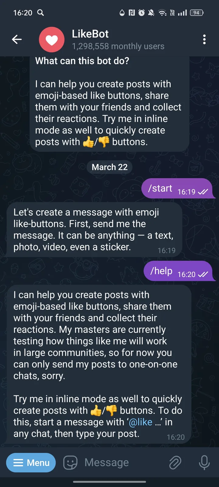 LikeBot — Screenshot 3
