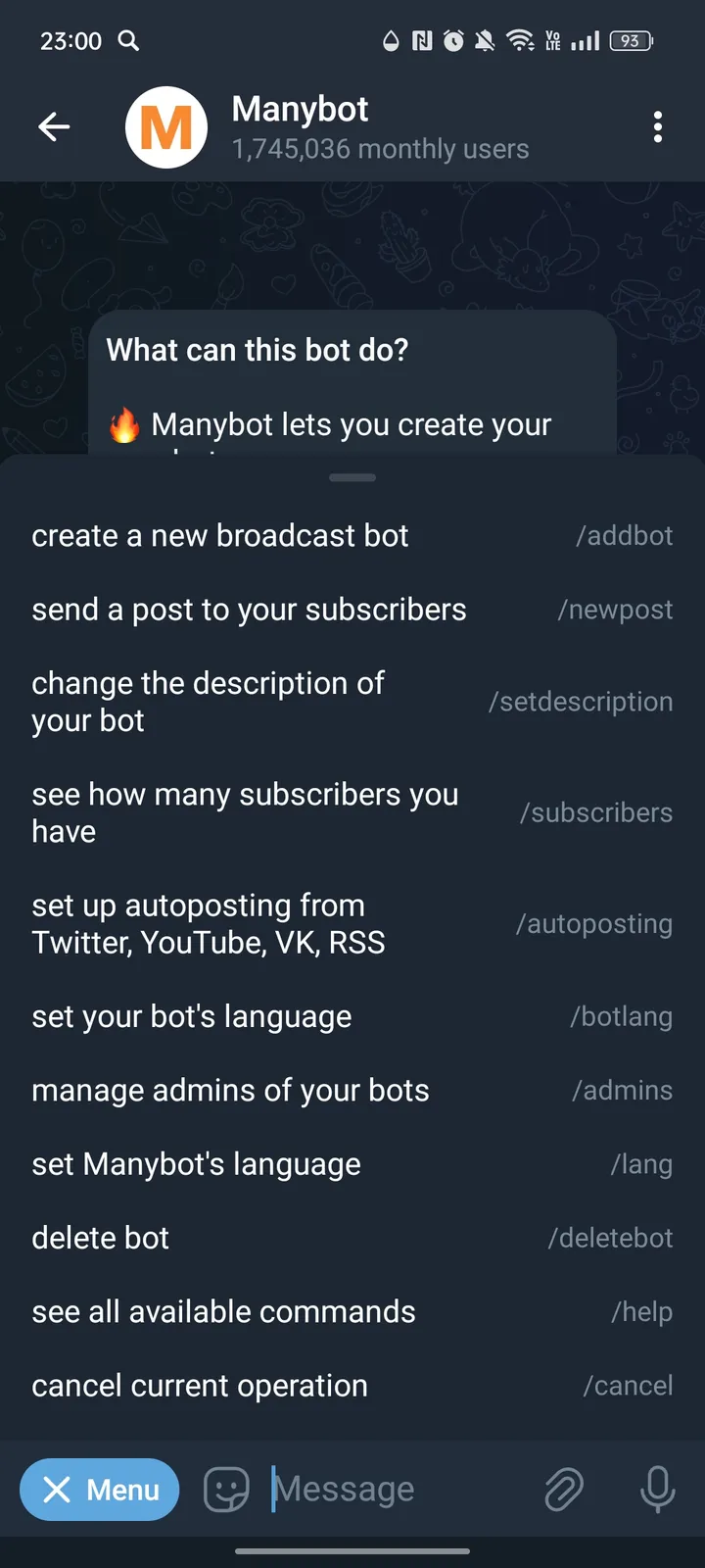 Manybot — Screenshot 2
