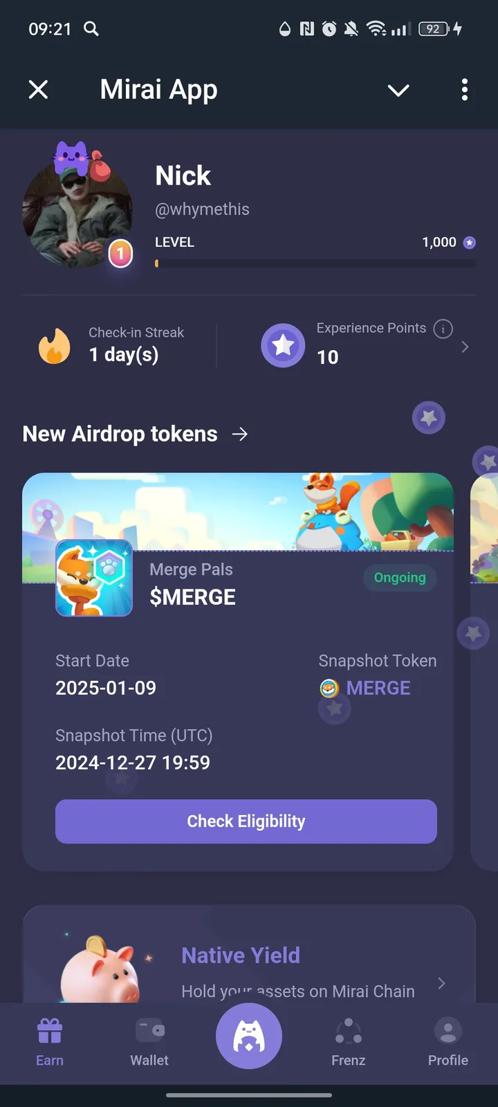 Mirai App — Screenshot 1