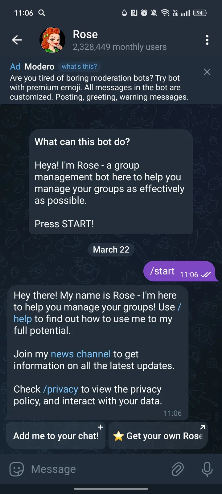 Rose — Screenshot 2