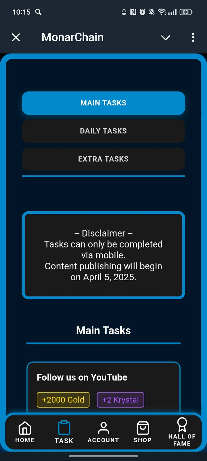 MonarChain — Screenshot 2
