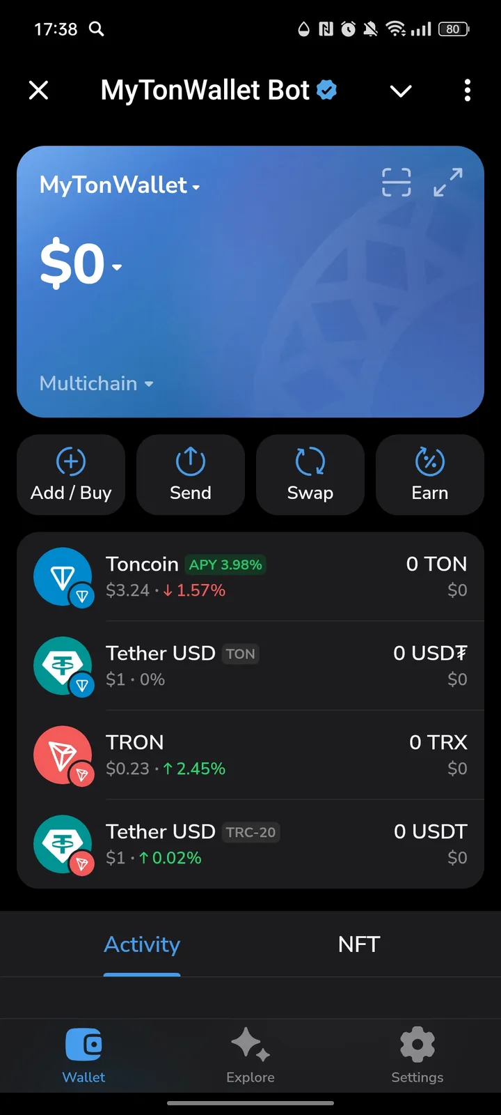 MyTonWallet App — Screenshot 3