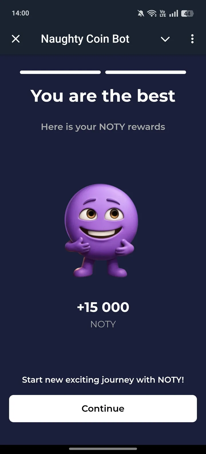 Naughty Coin Bot — Screenshot 1