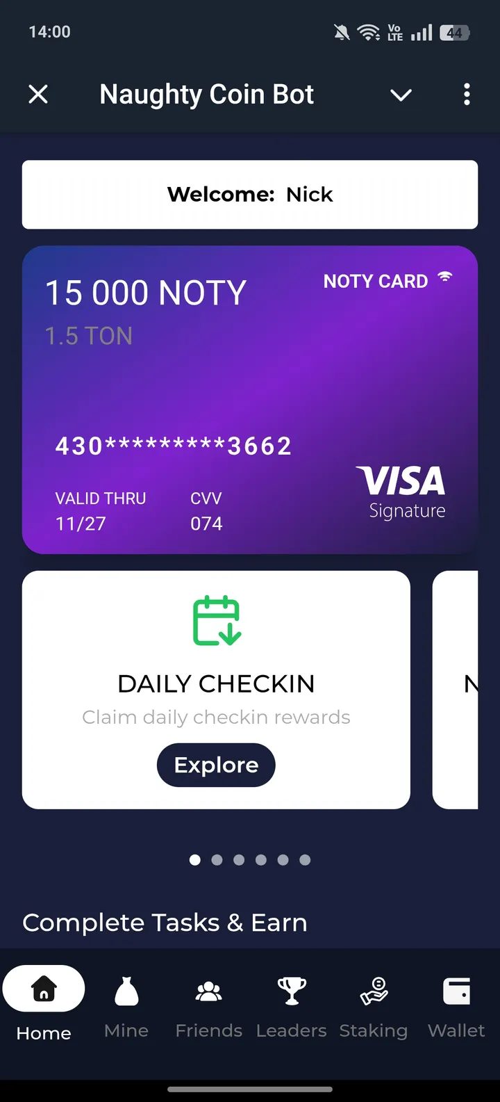 Naughty Coin Bot — Screenshot 2