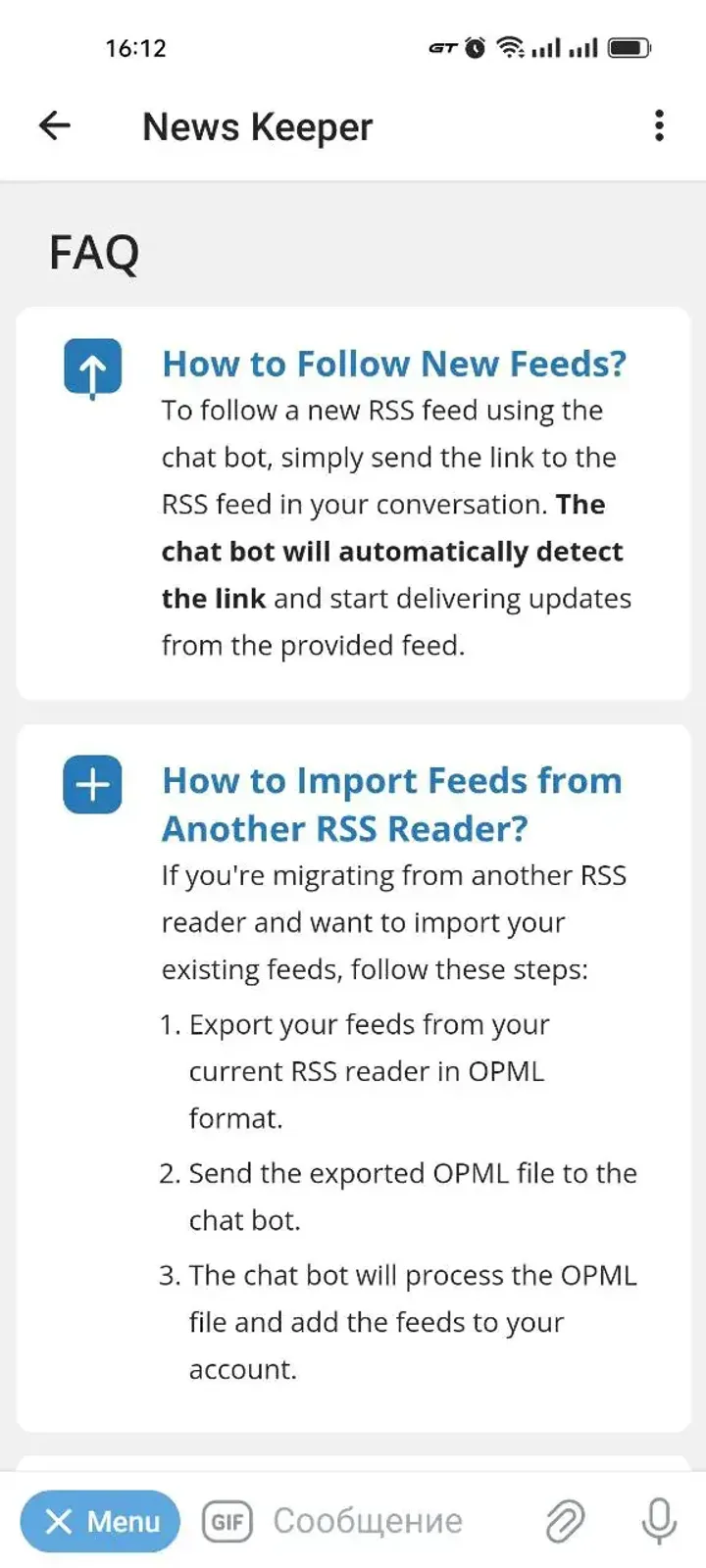 News Keeper | RSS Reader — Screenshot 1