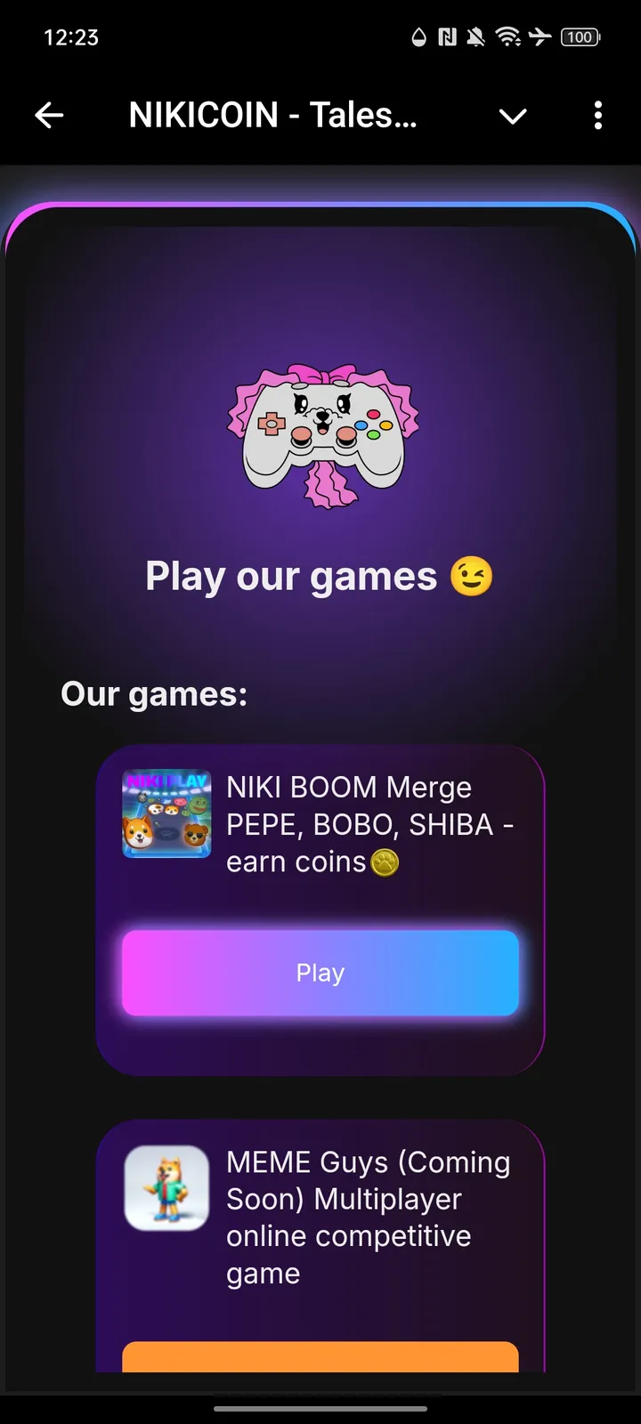 NIKICOIN - Tales of Telegramia — Screenshot 3