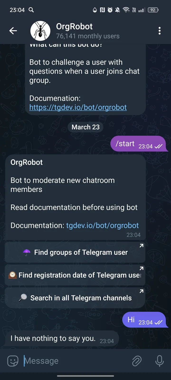 OrgRobot — Screenshot 2