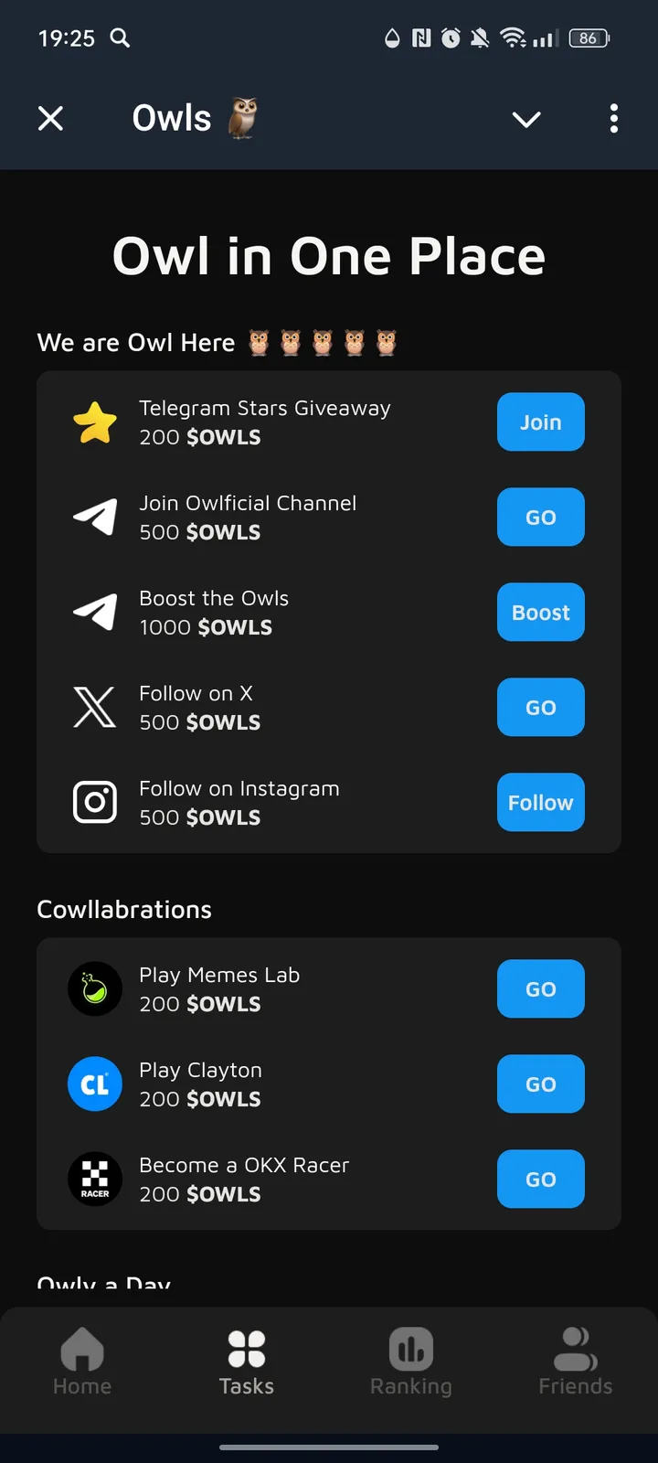 Owls 🦉 — Screenshot 2