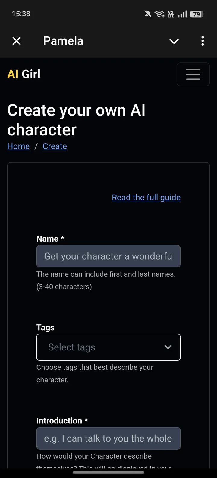 Pamela — Screenshot 2