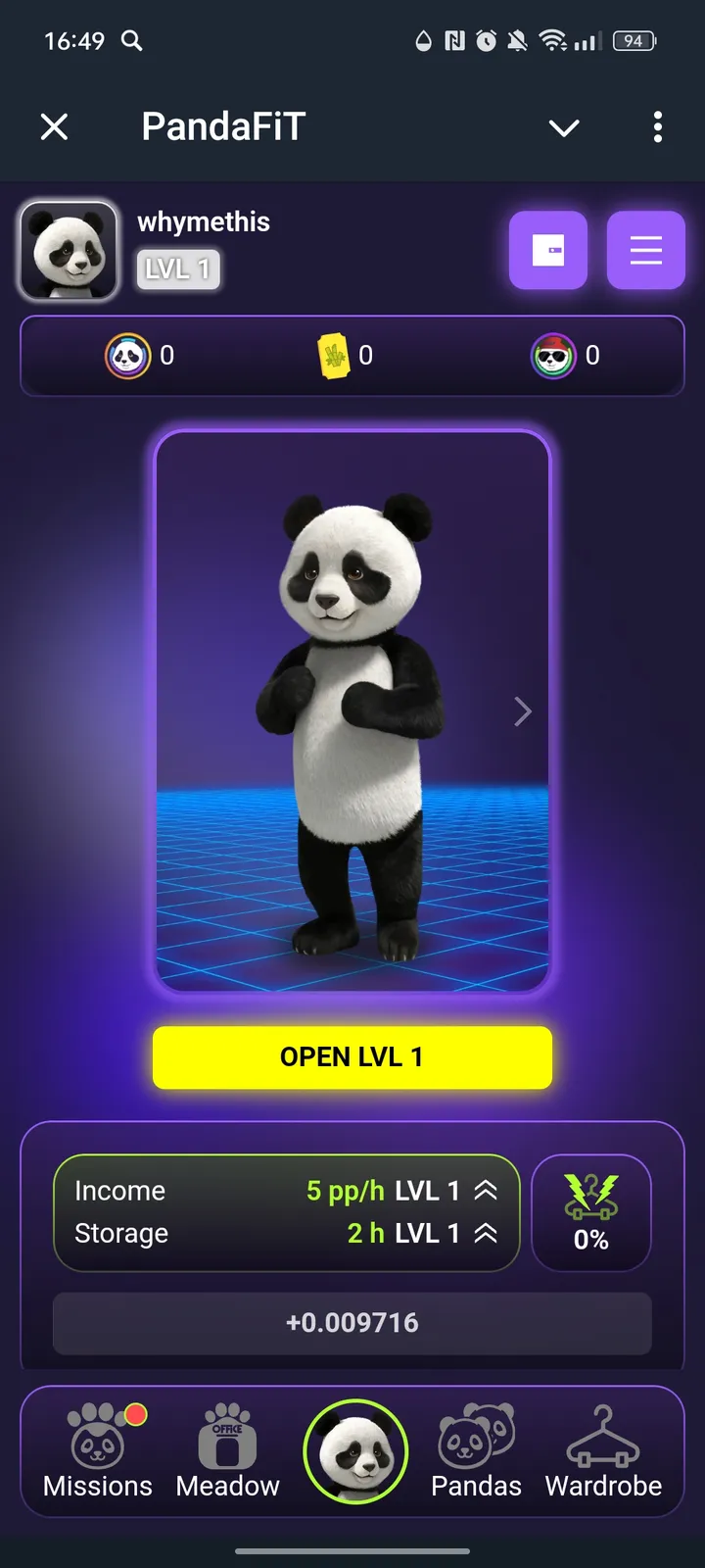 PandaFiT — Screenshot 1