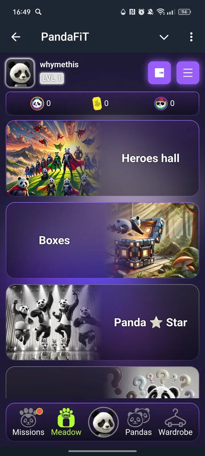 PandaFiT — Screenshot 2