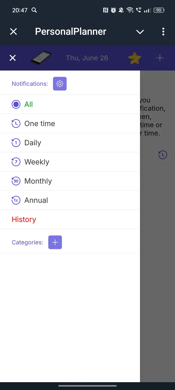 PersonalPlanner — Screenshot 2
