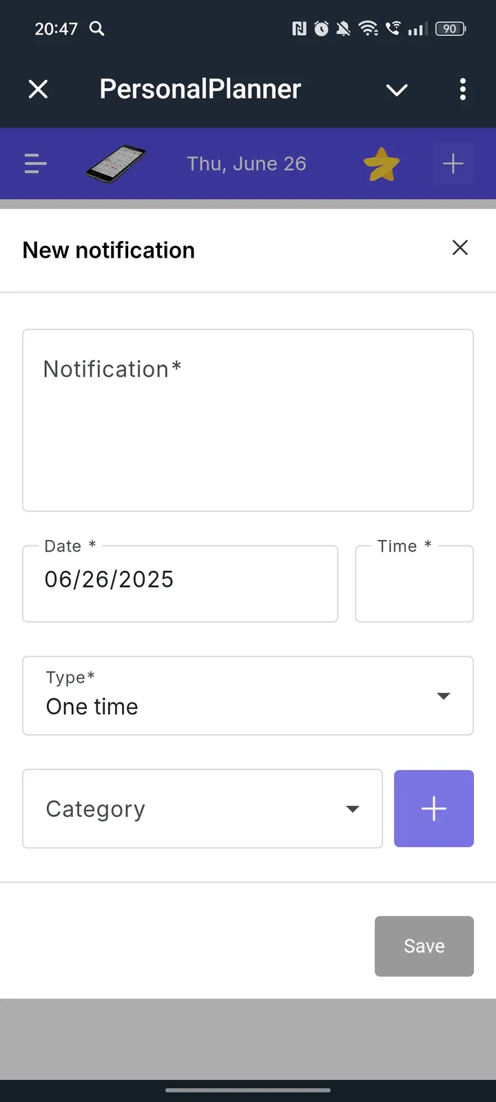 PersonalPlanner — Screenshot 3