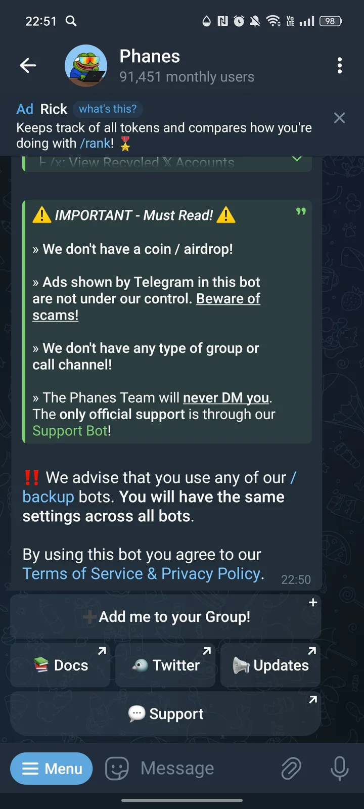 Phanes — Screenshot 2