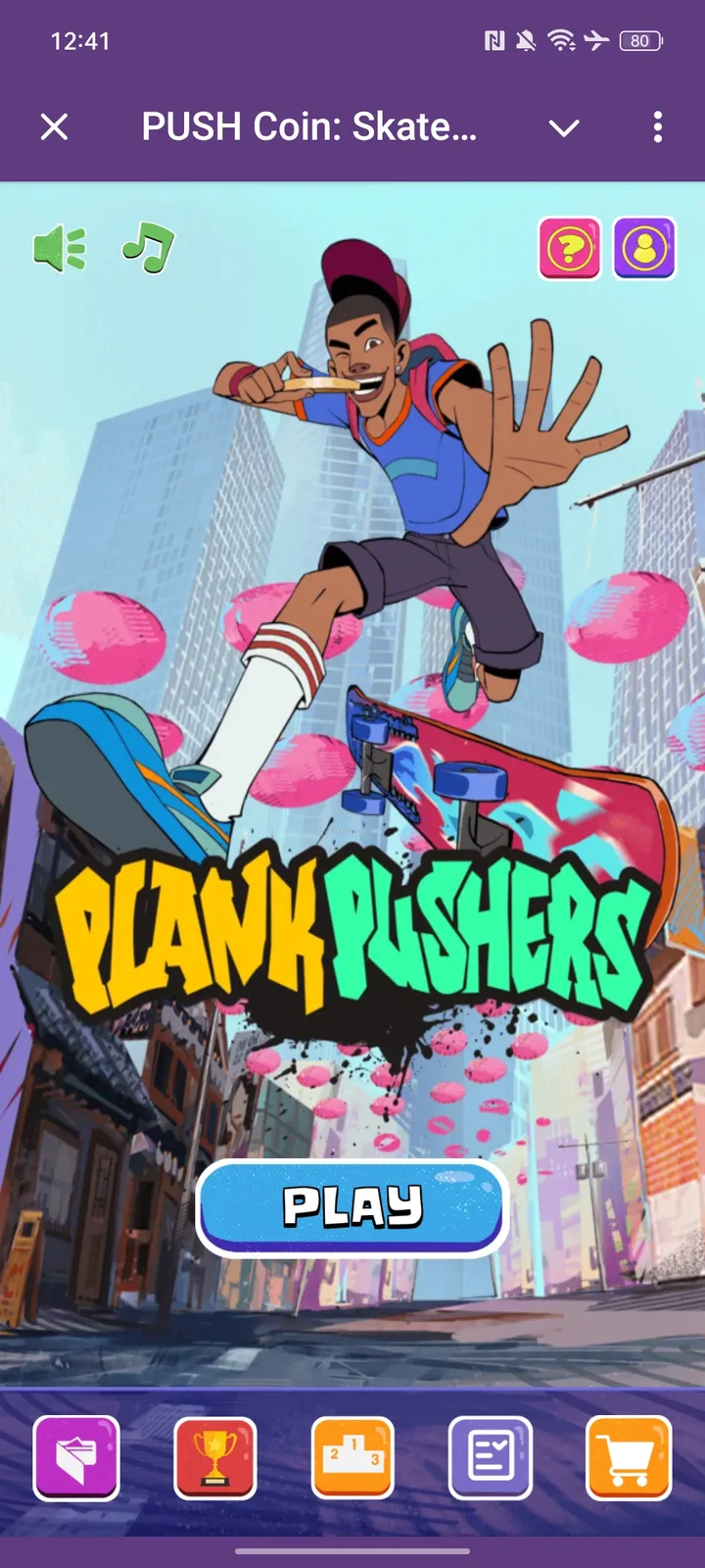 PUSH Coin: Skate-to-Airdrop — Screenshot 1