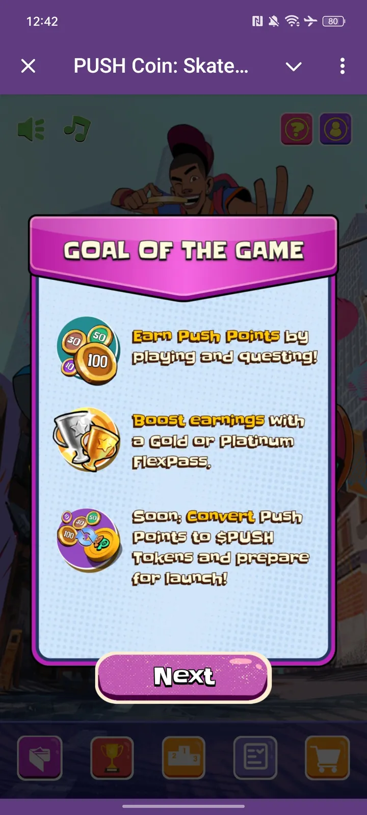 PUSH Coin: Skate-to-Airdrop — Screenshot 4