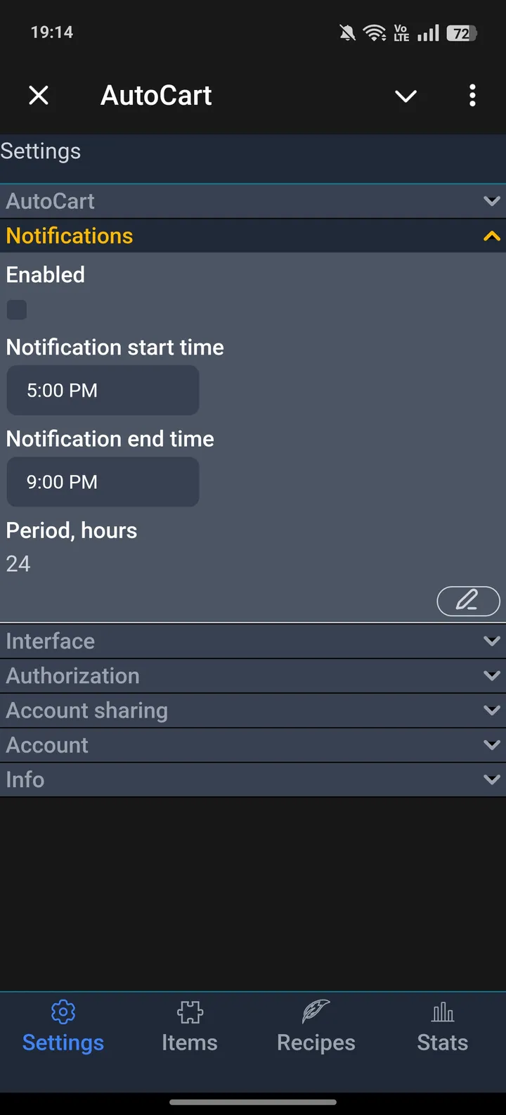 AutoCart — Screenshot 2
