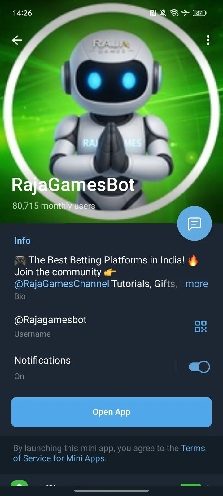 RajaGamesBot — Screenshot 4