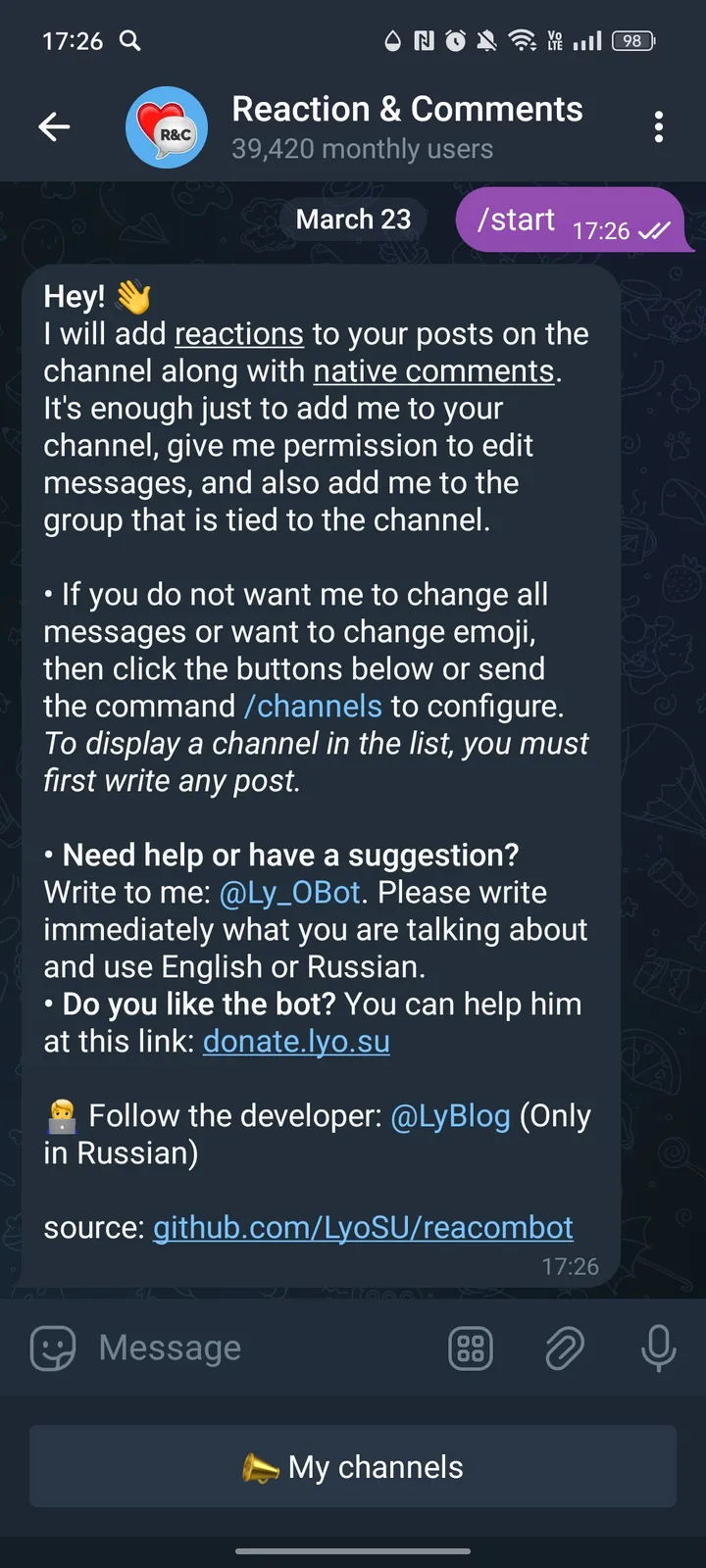 Reaction & Comments — Screenshot 3