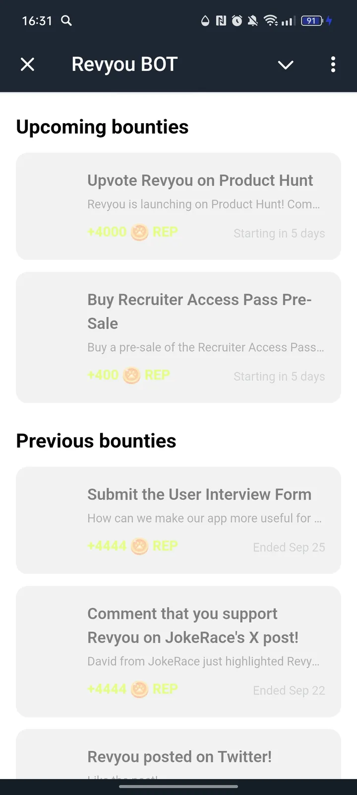 Revyou BOT — Screenshot 2