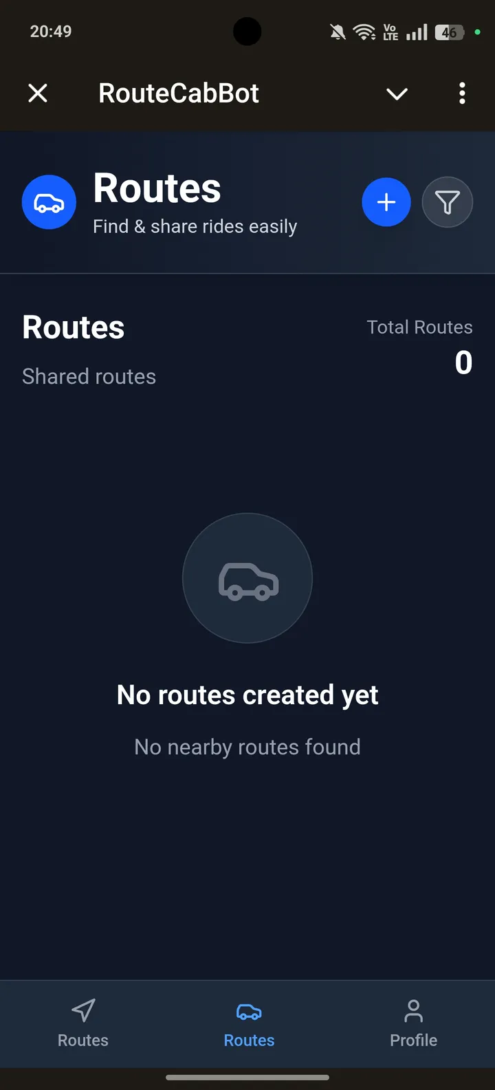 RouteCabBot — Screenshot 2