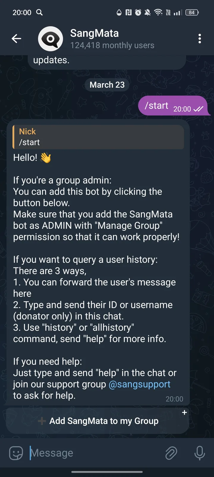 SangMata — Screenshot 2