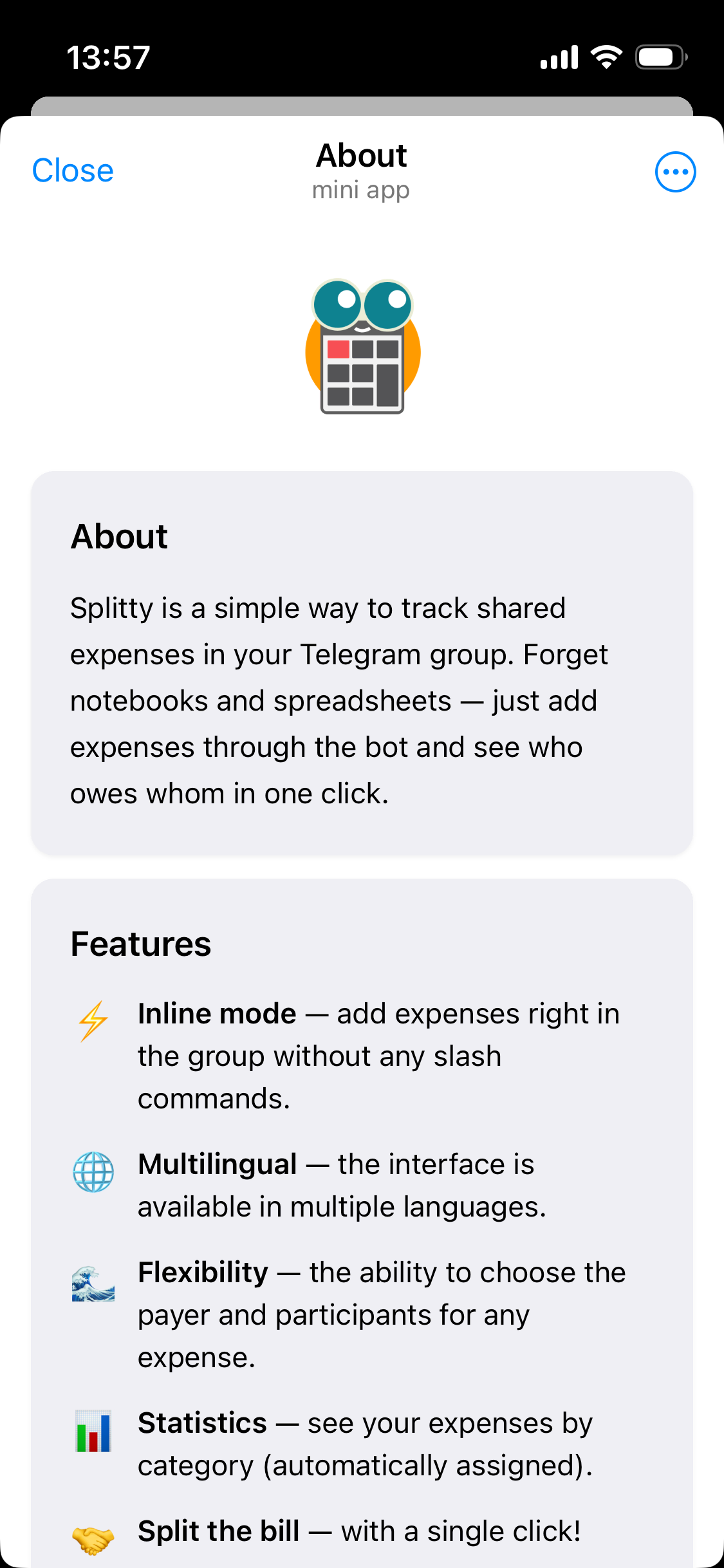Splitty — Screenshot 1