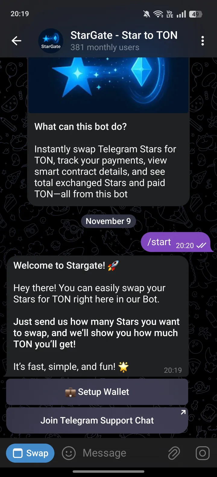 StarGate - Star to TON — Screenshot 3