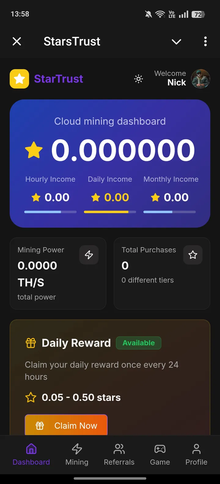 StarsTrust — Screenshot 1