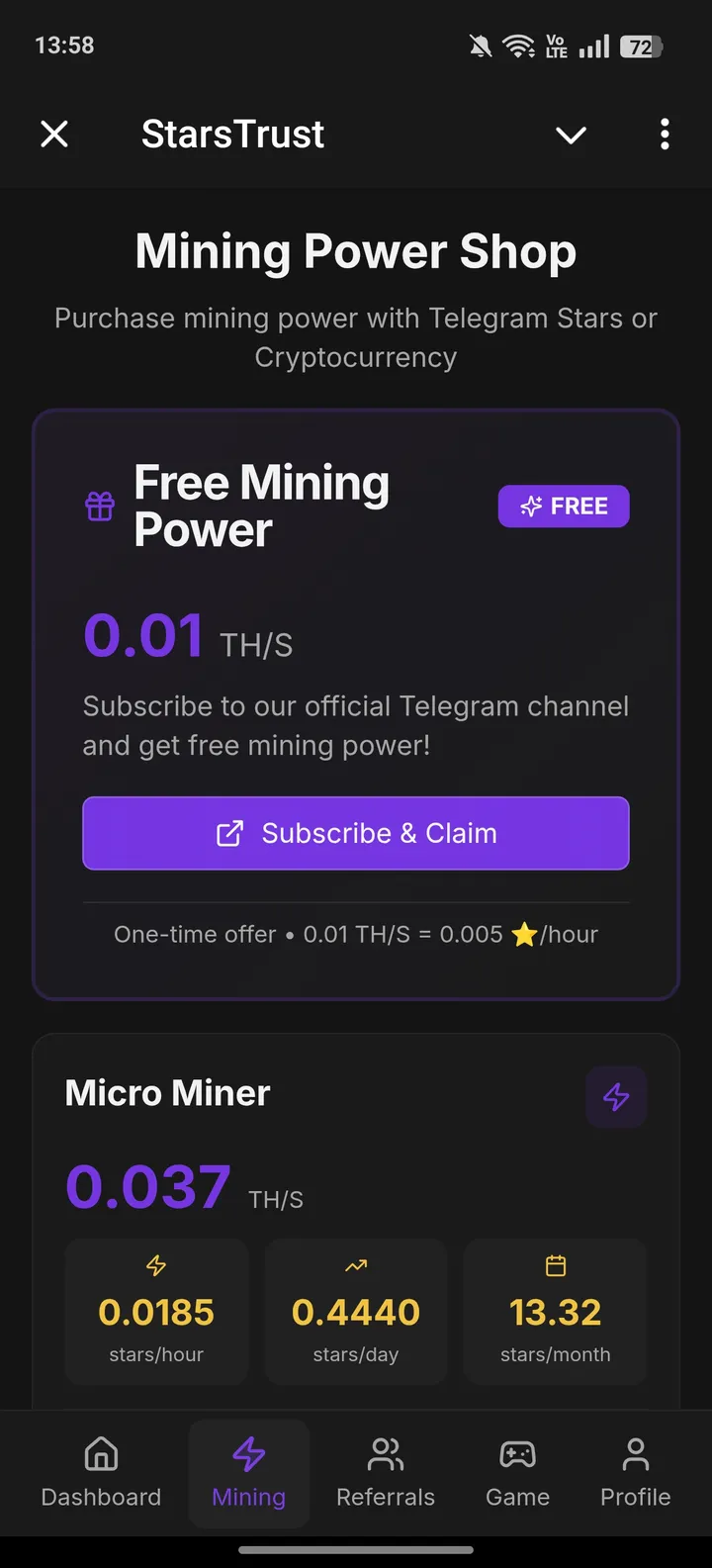 StarsTrust — Screenshot 2