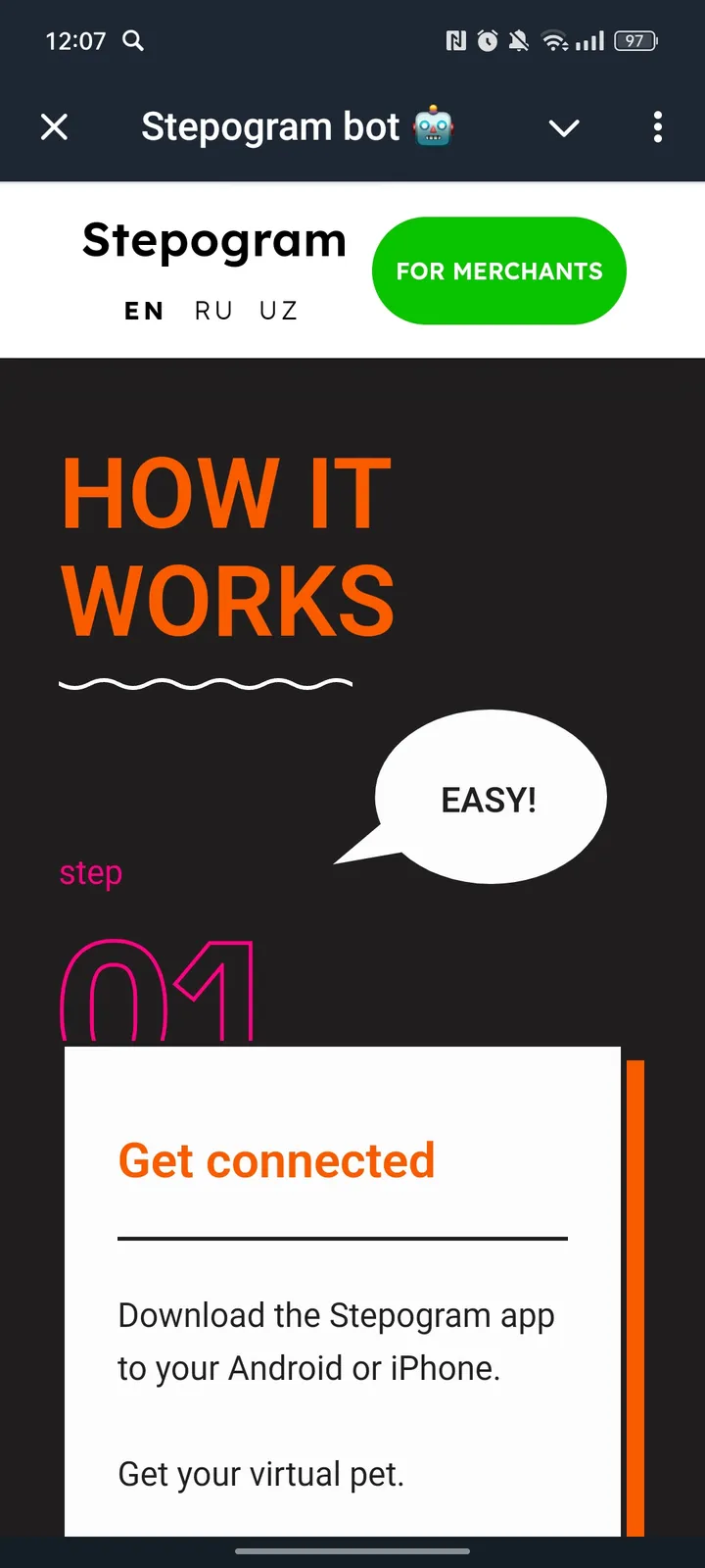Stepogram bot 🤖 — Screenshot 2