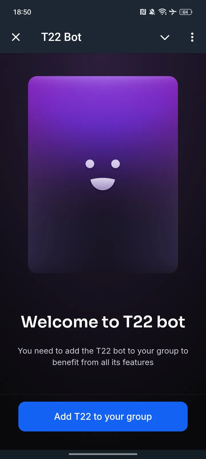 T22 Bot — Screenshot 1